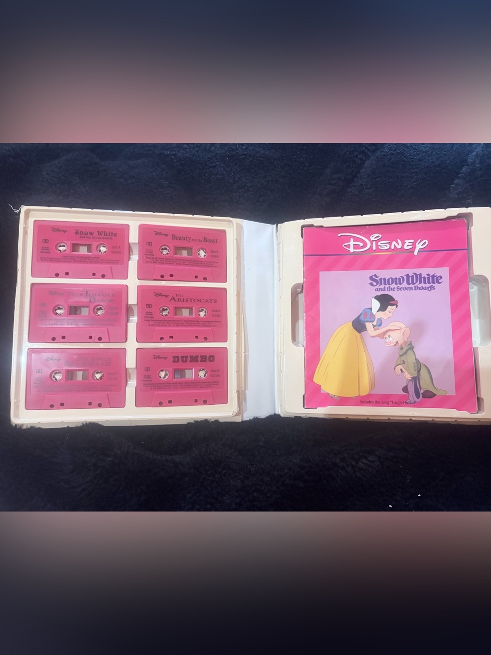 Disney Pink Vintage Kids Story Cassette Set